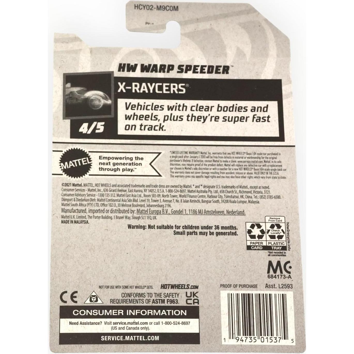 Auto de Juguete Hot Wheels Warp Speeder 1:64 - Mattel