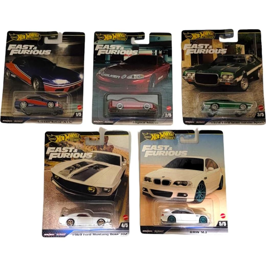 Conjunto de Autos Diecast Hot Wheels 2024 Rápido y Furioso 5 Piezas