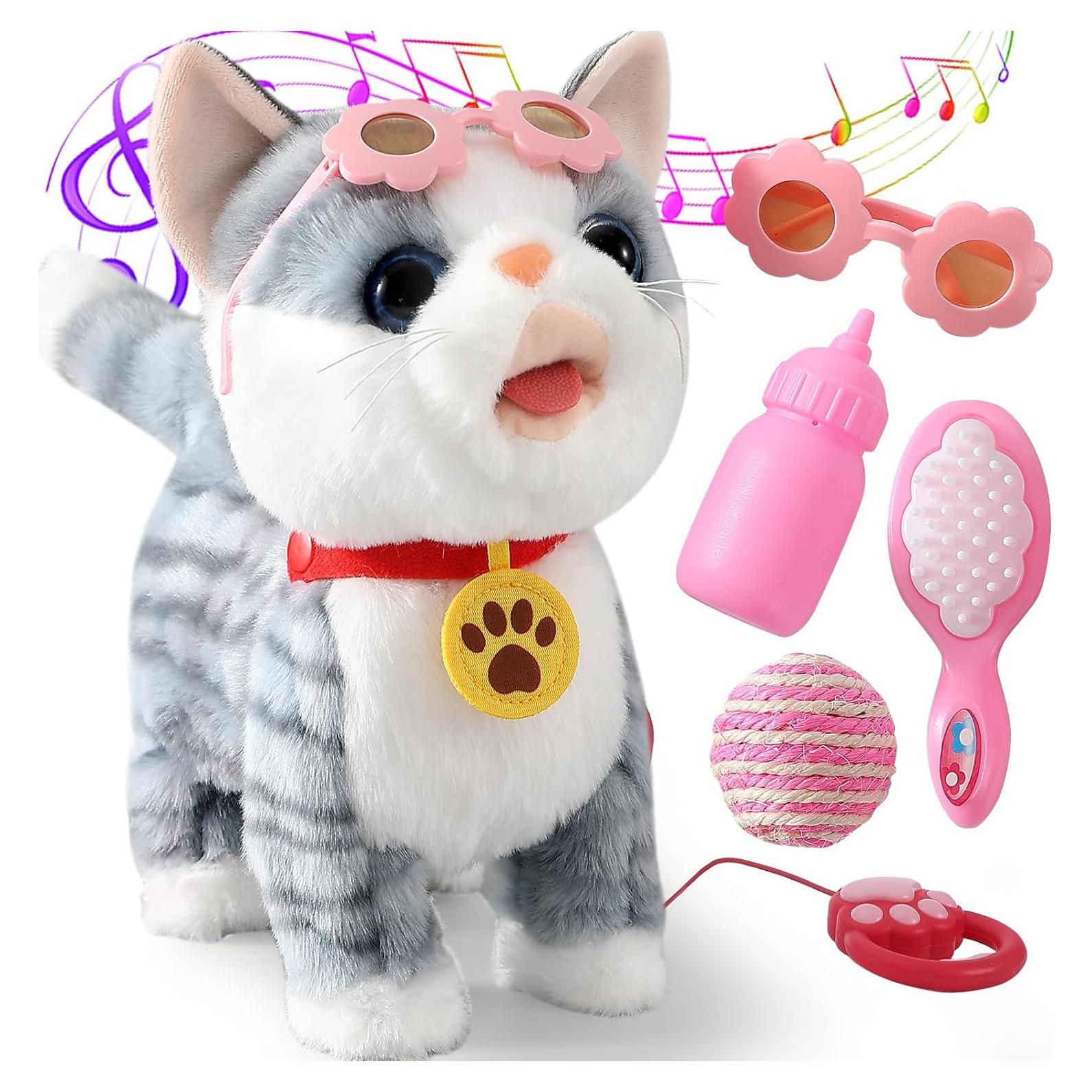 Gato Interactivo Caminante Gris YUELANGYUNXIANG 24 cm