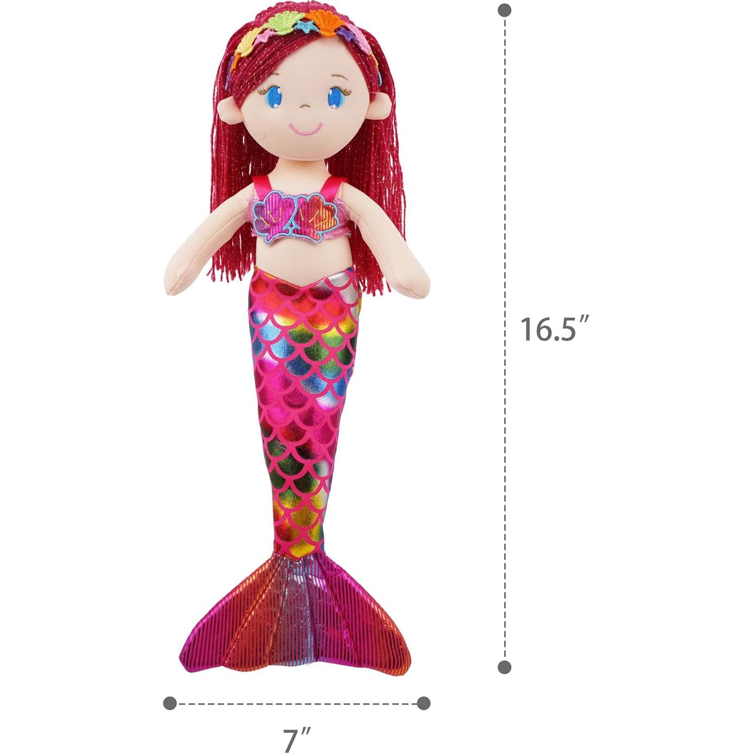 Muñeca Sirena Aurelia Jardín de Junio 41.9 cm Suave