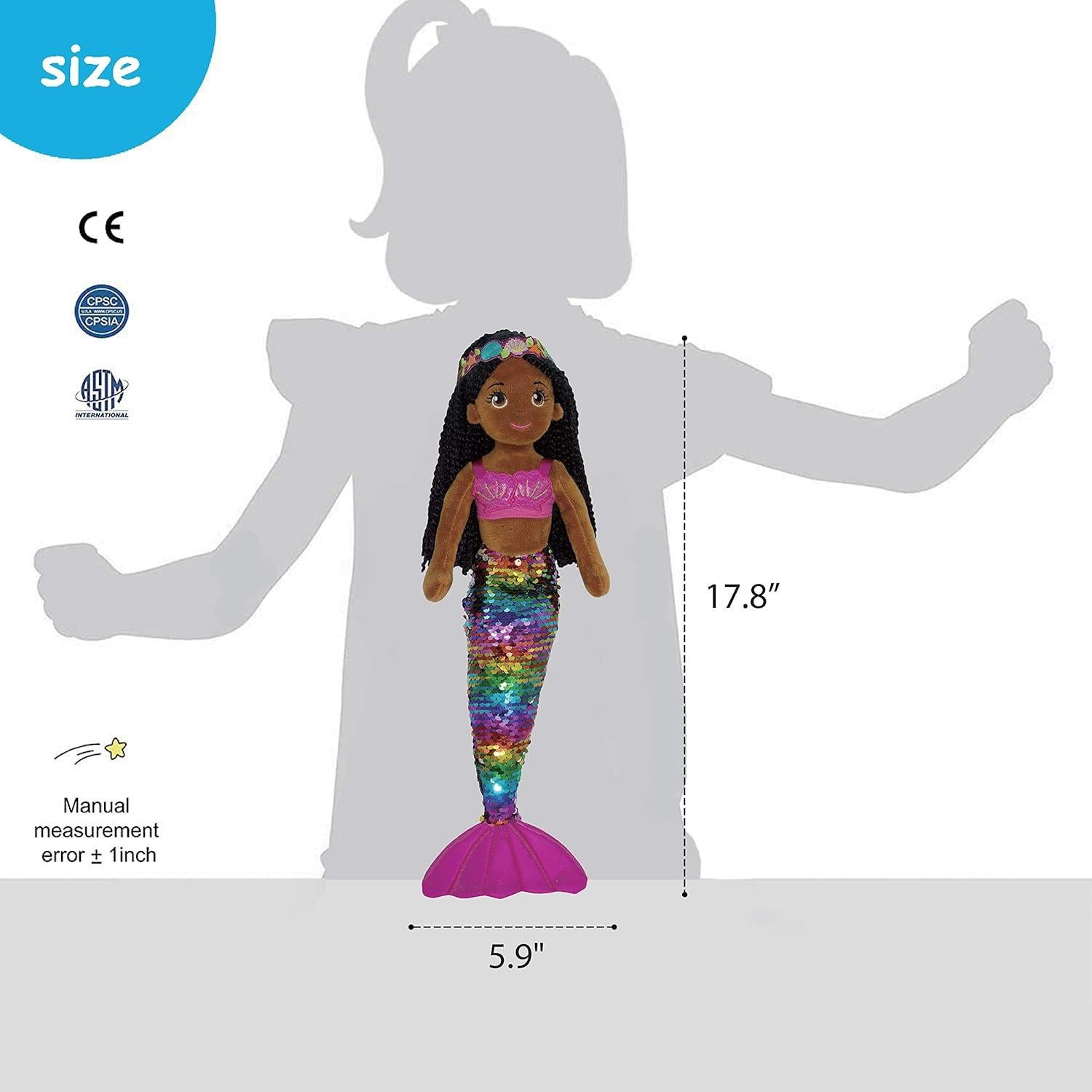 Muñeca Sirena Chloe 45.72 cm con Lentejuelas Reversibles