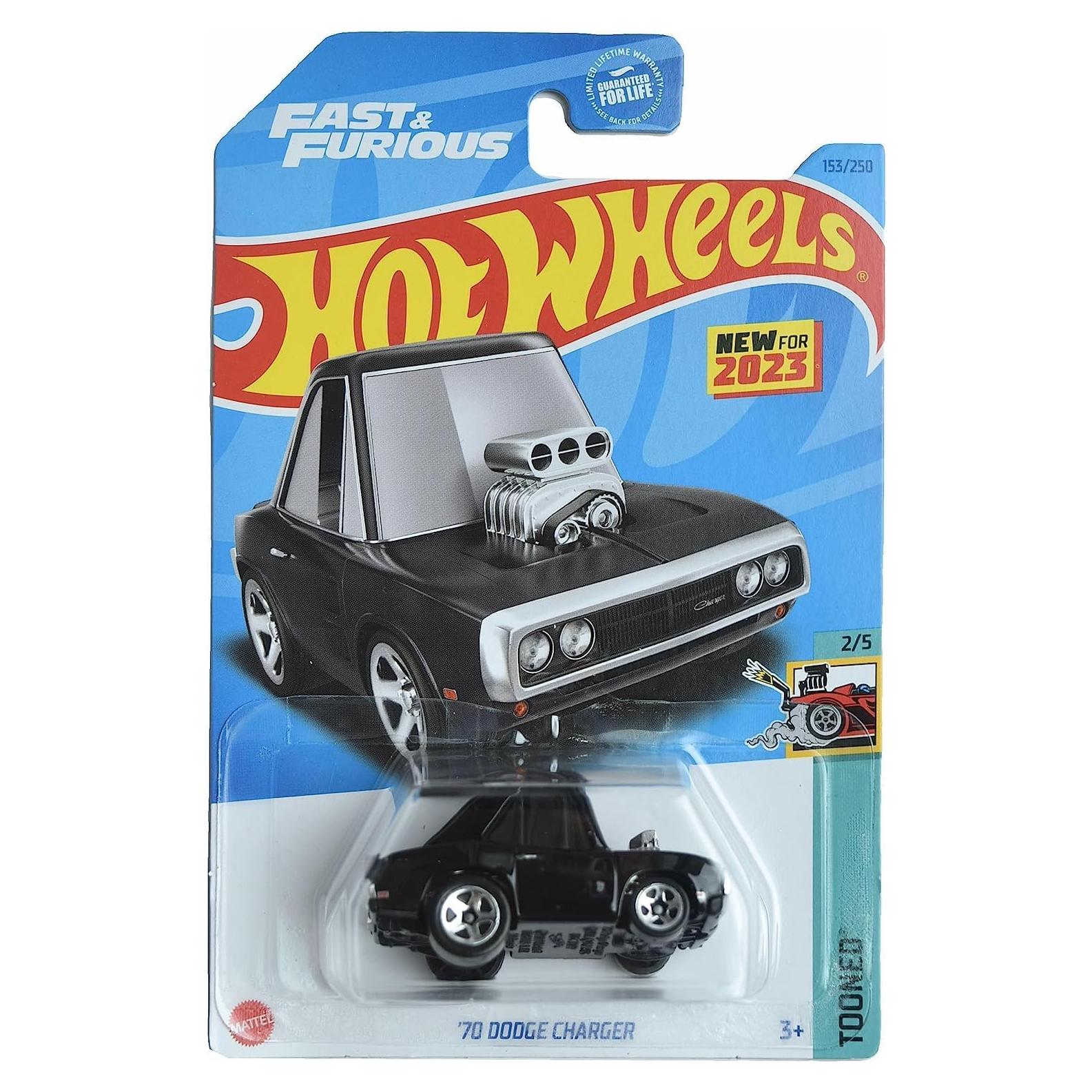 Hot Wheels Dodge Charger '70 Tooned 1:64 Mattel Negro
