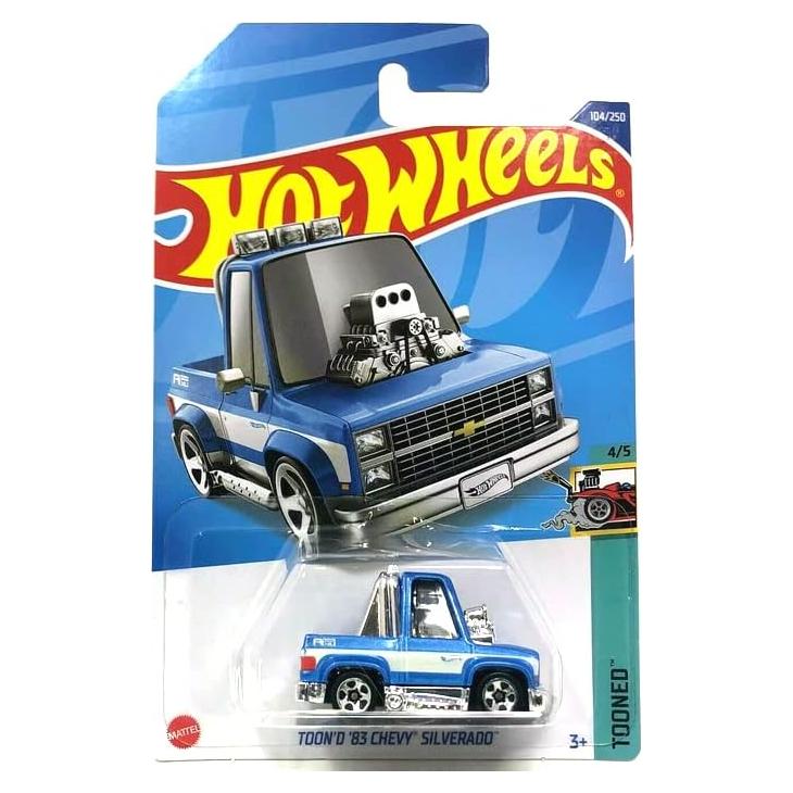 DieCast Hot Wheels 83 Chevy Silverado Toon'd 1:64 Azul
