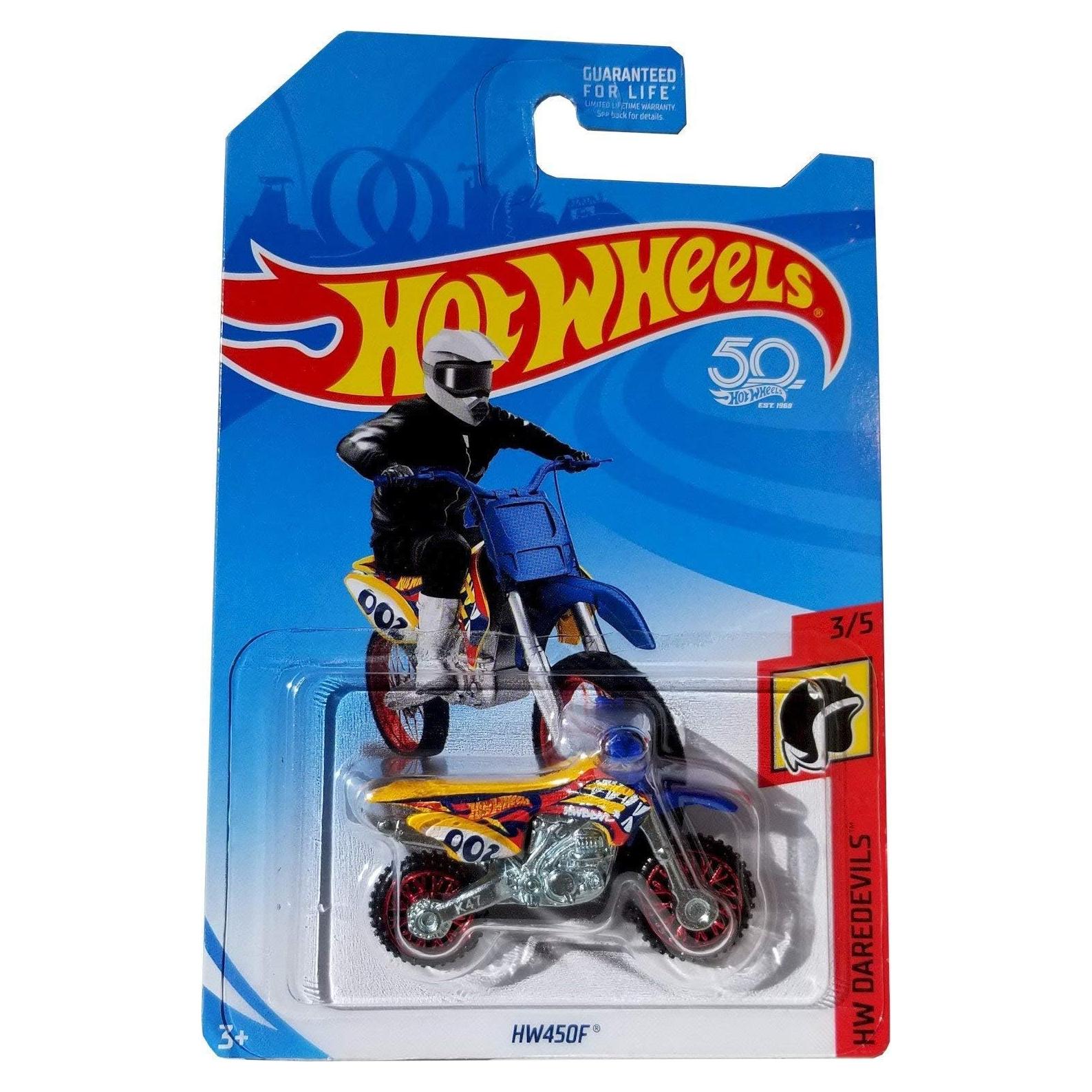 Motocicleta Hot Wheels 2018 1:64 Amarilla HW Daredevils