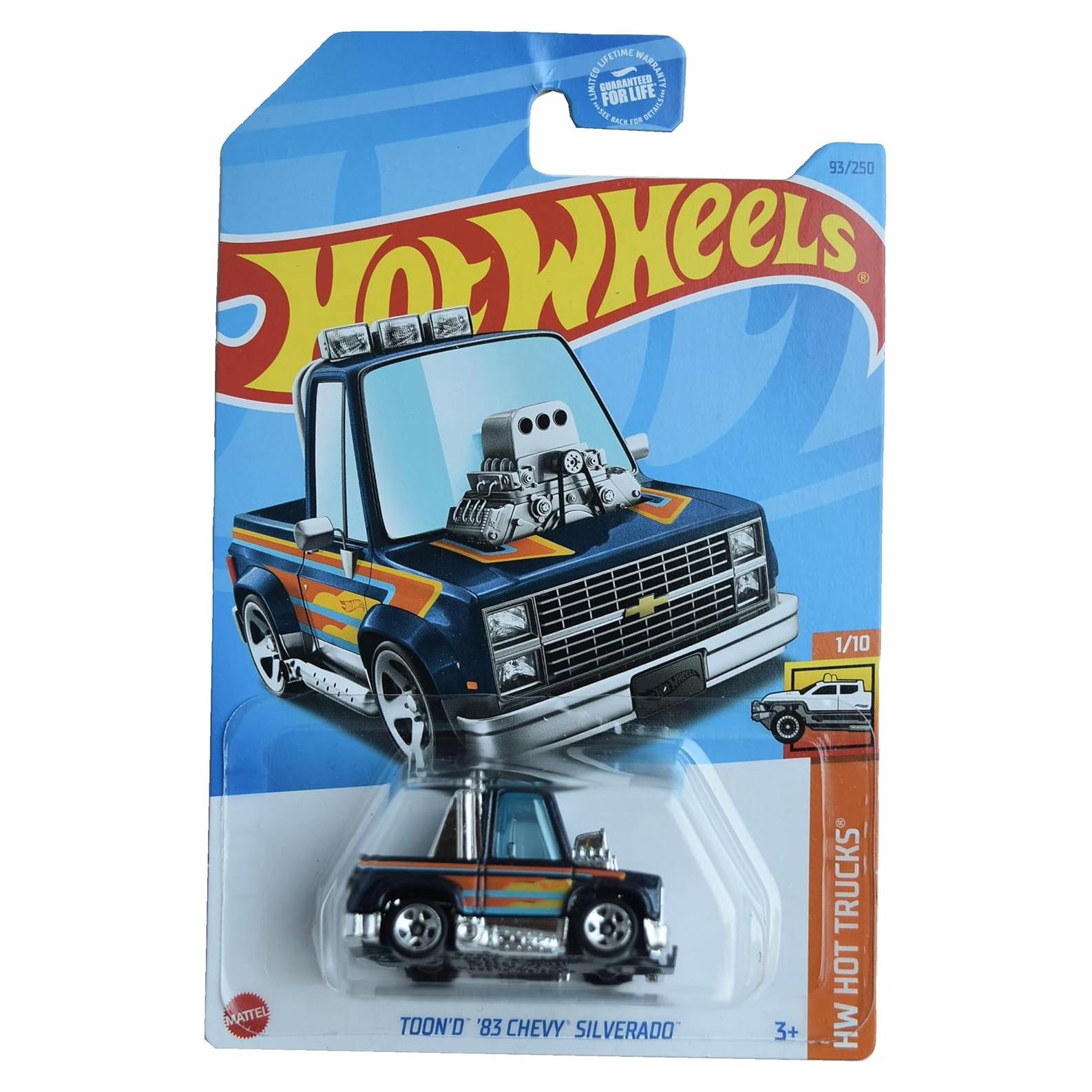 Hot Wheels Chevy Silverado Toon'd 1:64 Mattel Azul