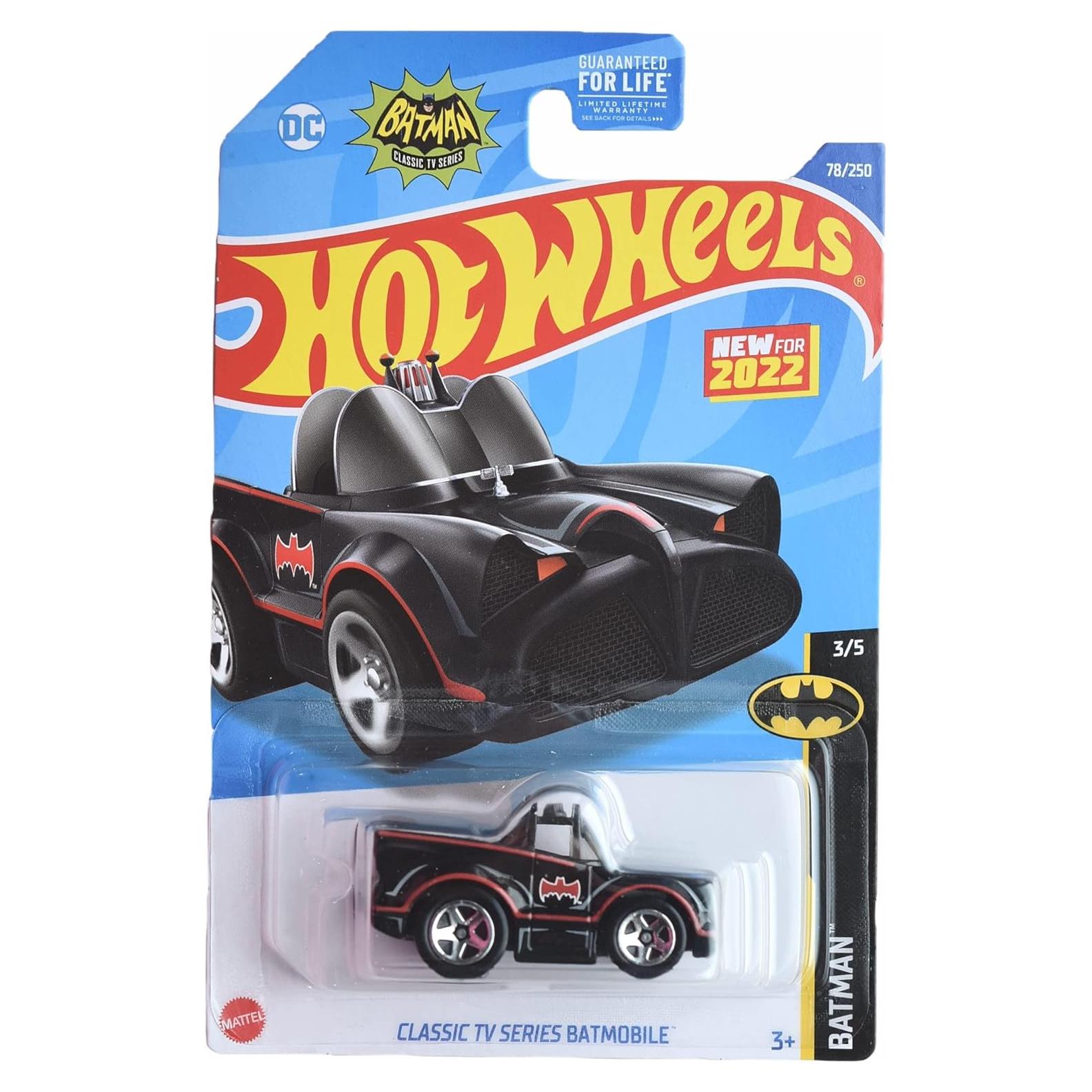 Hot Wheels Batmóvil Clásico Negro/Rojo 1:64 Mattel
