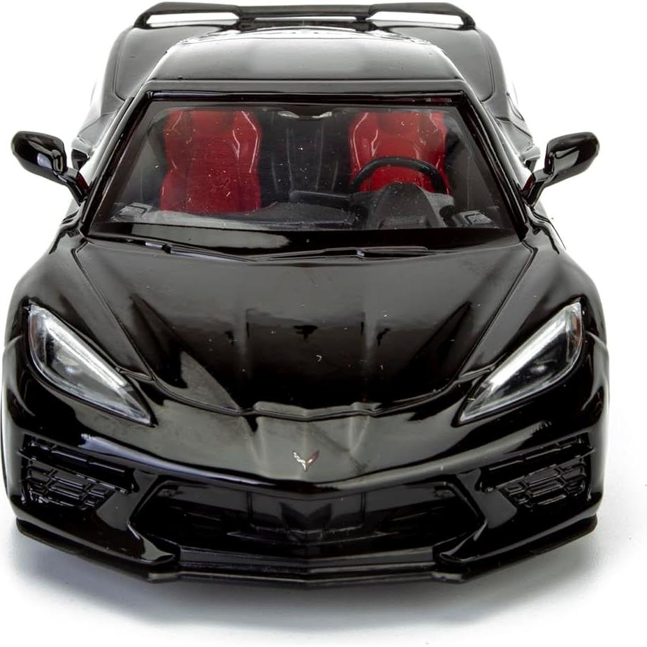 Modelo Diecast All Star Toys Corvette C8 Stingray Negro 1/24