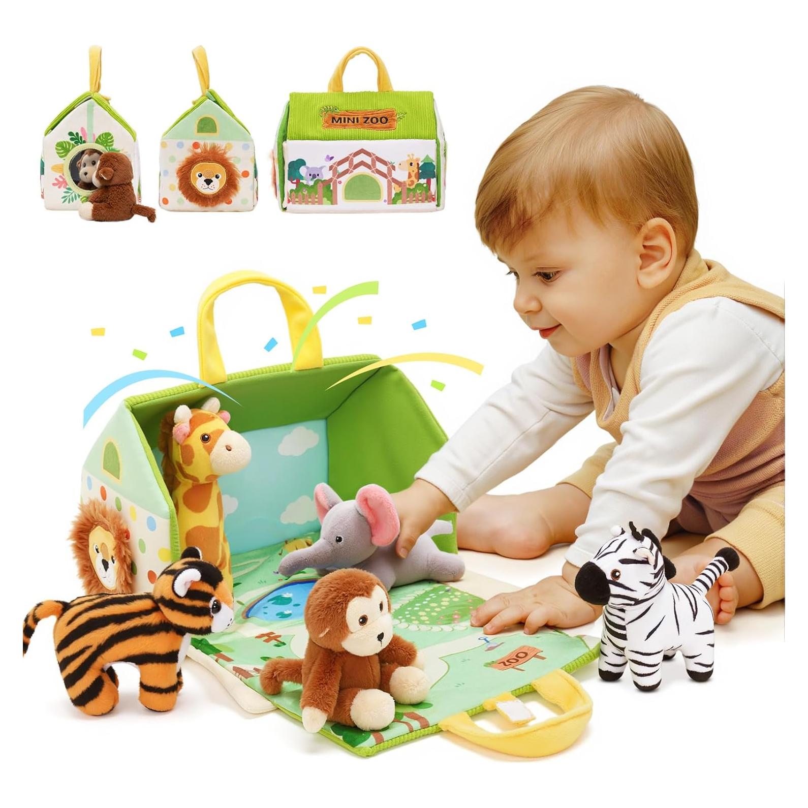 Conjunto de Animales de Peluche Mini Zoo OUOZZZ - 5 Figuras