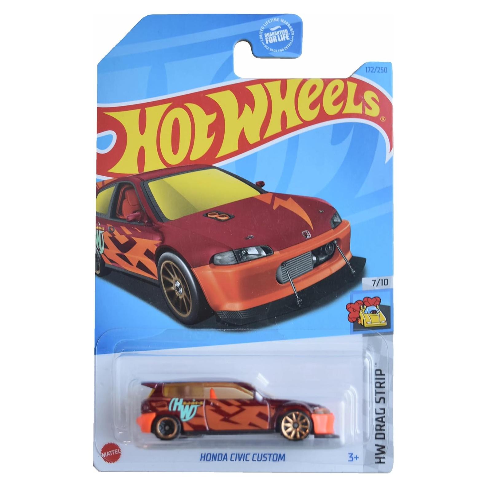 Hot Wheels Honda Civic Personalizado 1:64 Rojo - HW Drag Strip