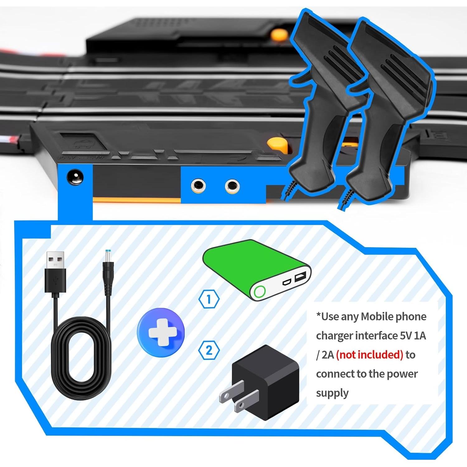 Pista Eléctrica de Coches de Slot Pafolo 5.8 kg 19 pies LED