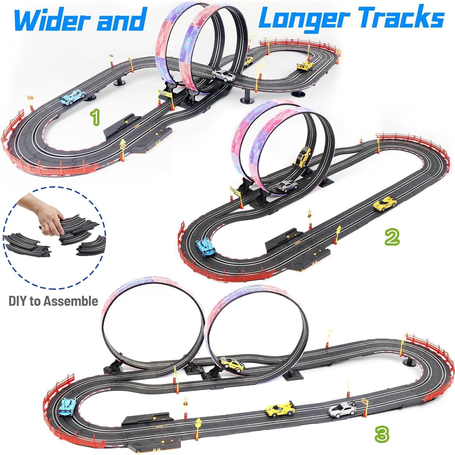 Pista Eléctrica de Coches de Slot Pafolo 5.8 kg 19 pies LED