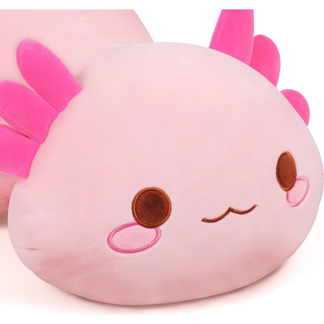 Almohada de Peluche Axolote Rosa SNOWOLF 50 cm Suave