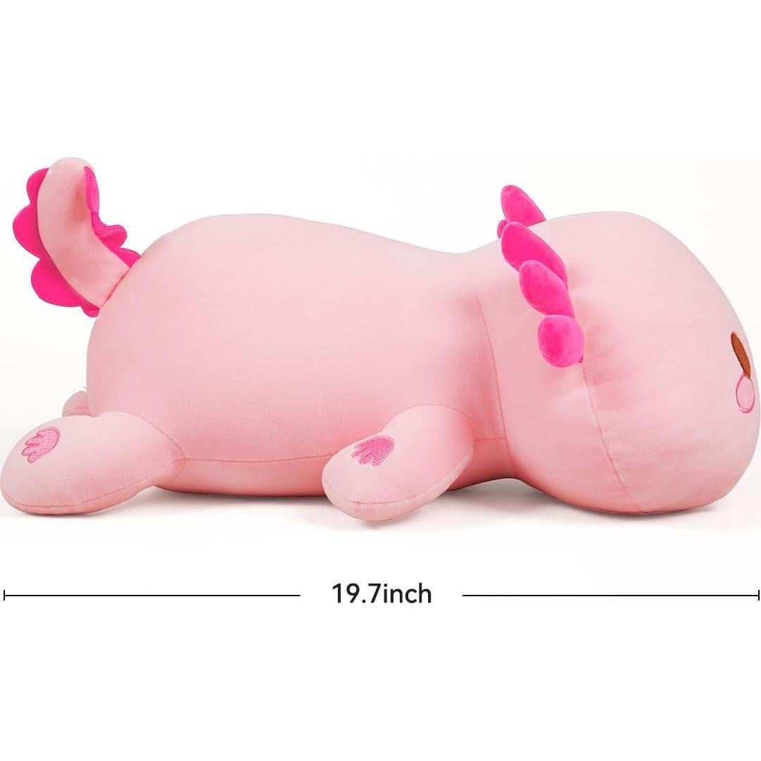 Almohada de Peluche Axolote Rosa SNOWOLF 50 cm Suave
