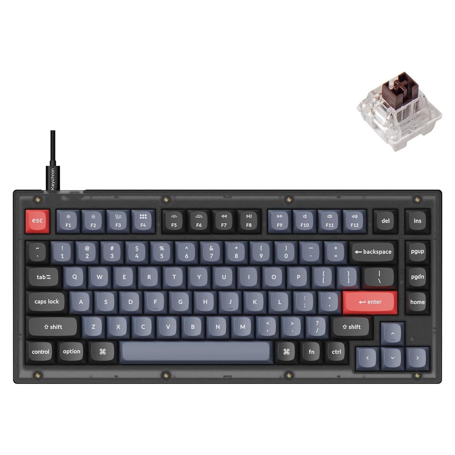 Teclado Mecánico Keychron V1 75% Programable QMK/VIA