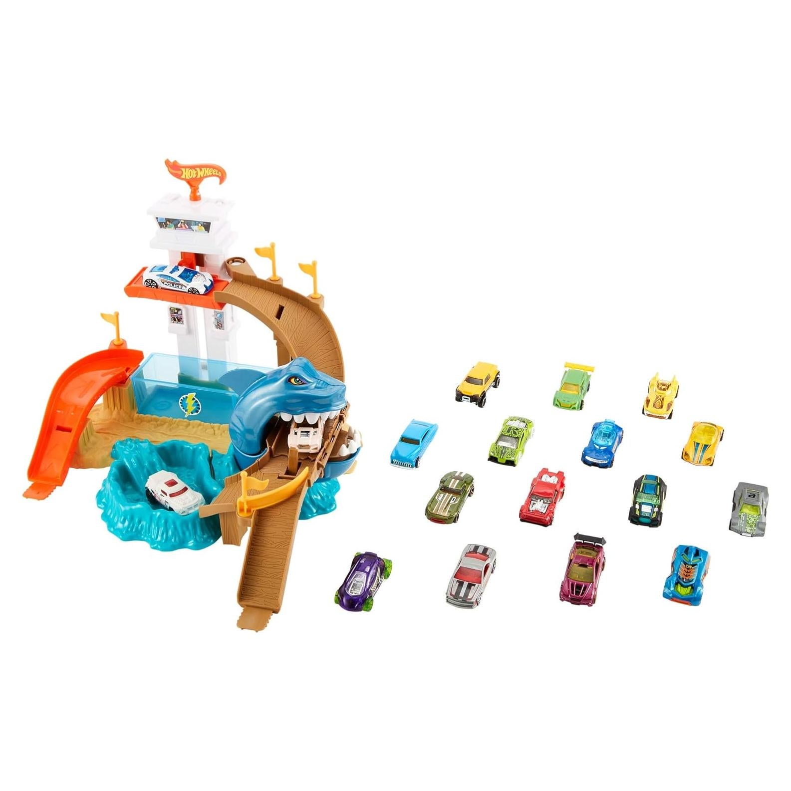 Juego de Playset Hot Wheels Color Shifters Sharkport Showdown