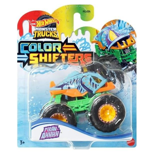 Hot Wheels Monster Trucks 1:64 Color Shifters Piran-Ahhhh