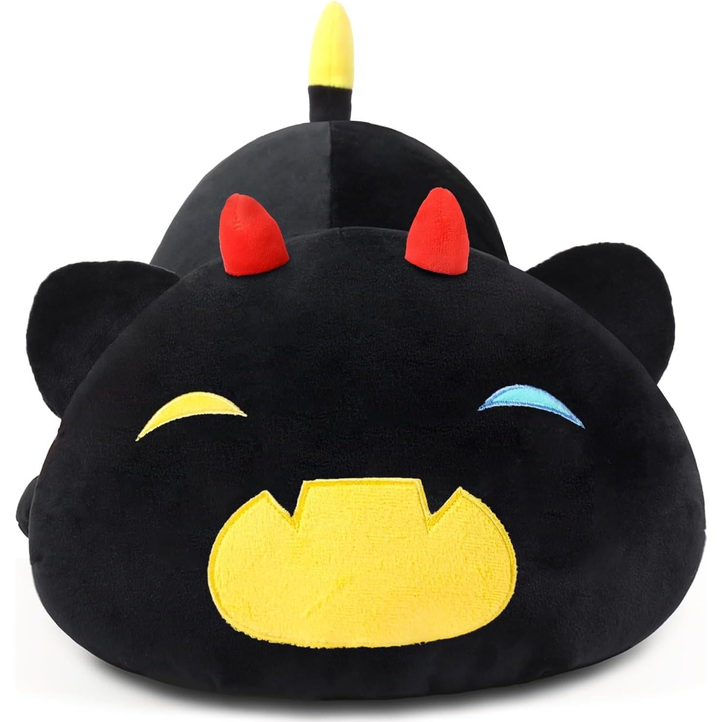 Almohada de Gato Negro de Peluche SNOWOLF 30 cm Suave