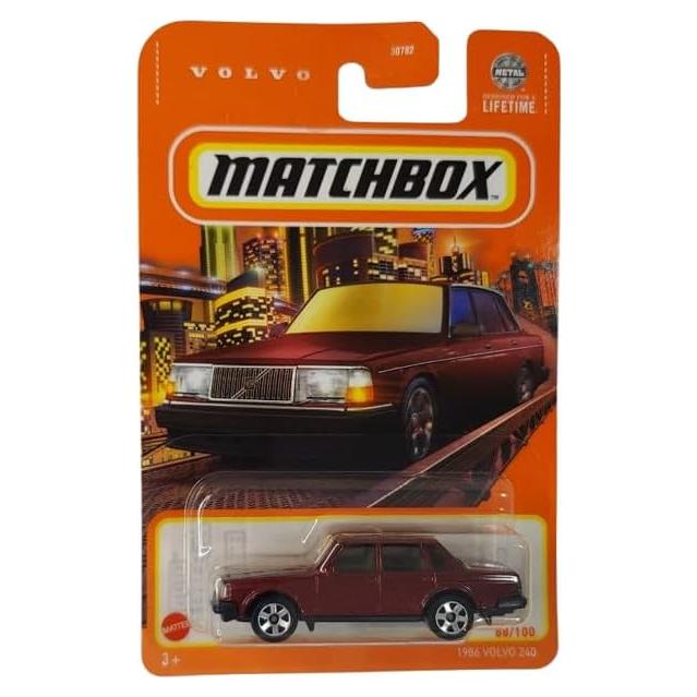 Matchbox Volvo 240 Coche Fundición Escala 1:64 Rojo 1986