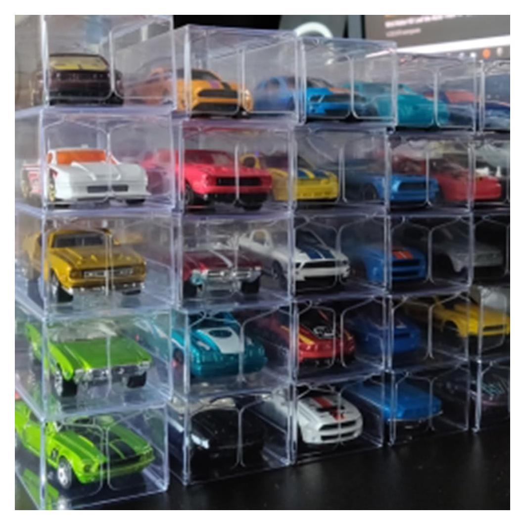 50 Cajas de Exhibición Transparentes 1:64 MANMAOHE para Modelos