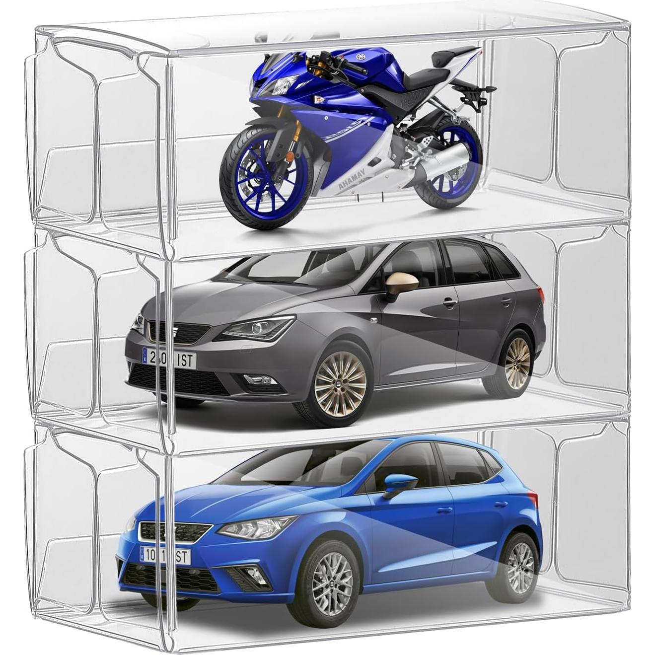 50 Cajas de Exhibición Transparentes 1:64 MANMAOHE para Modelos