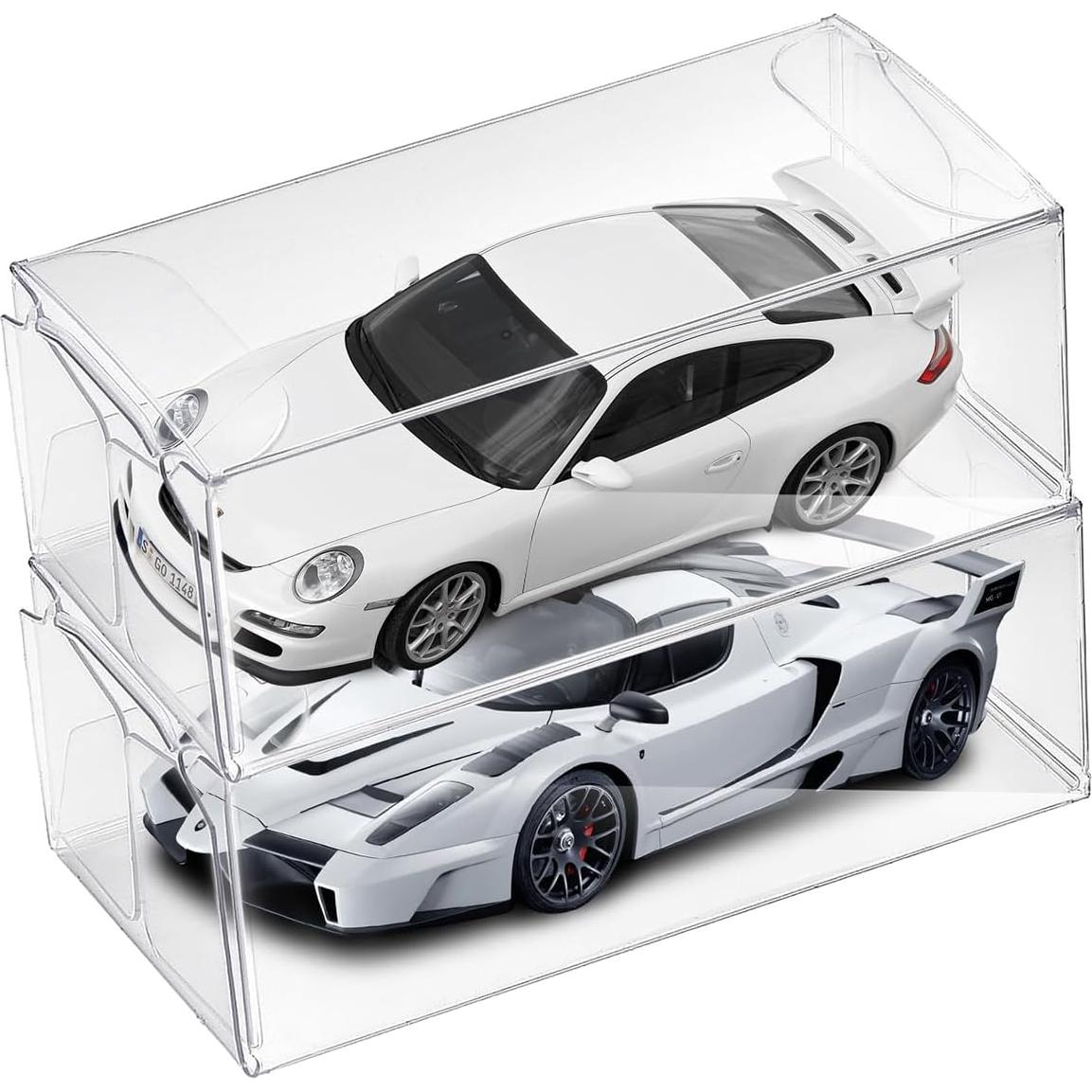 50 Cajas de Exhibición Transparentes 1:64 MANMAOHE para Modelos