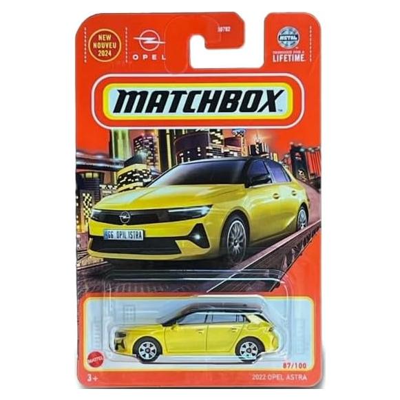 Coche Diecast Matchbox 2022 Opel Astra Amarillo 1:64