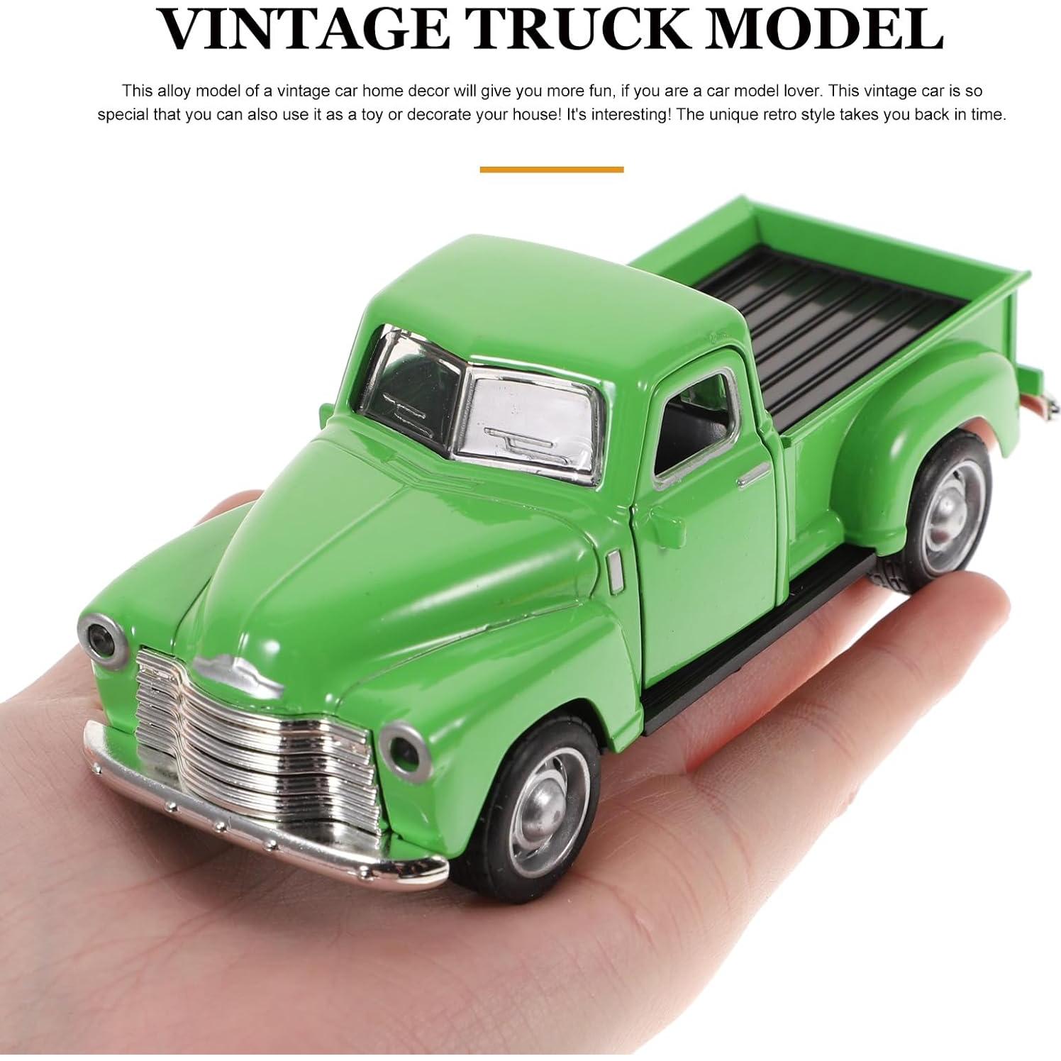 Coche Clásico de Metal Toyvian Pickup Verde 12.5x5x4.7cm