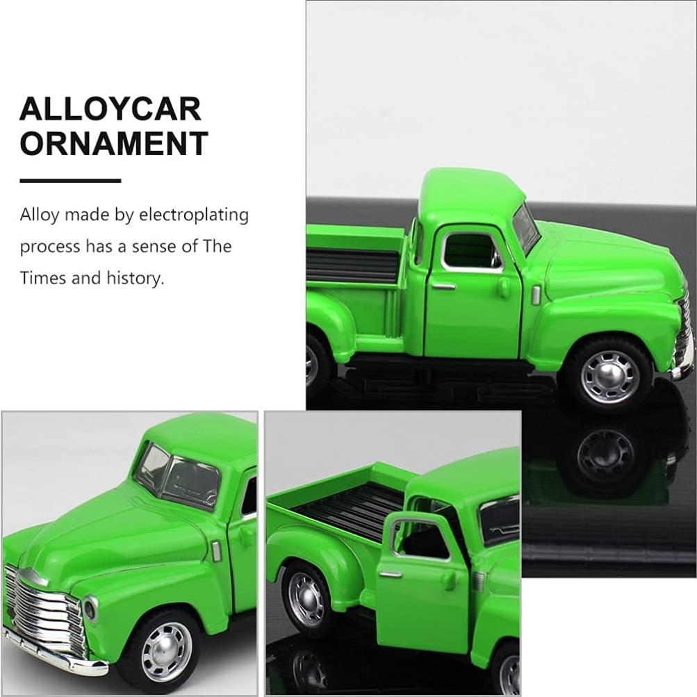 Coche Clásico de Metal Toyvian Pickup Verde 12.5x5x4.7cm