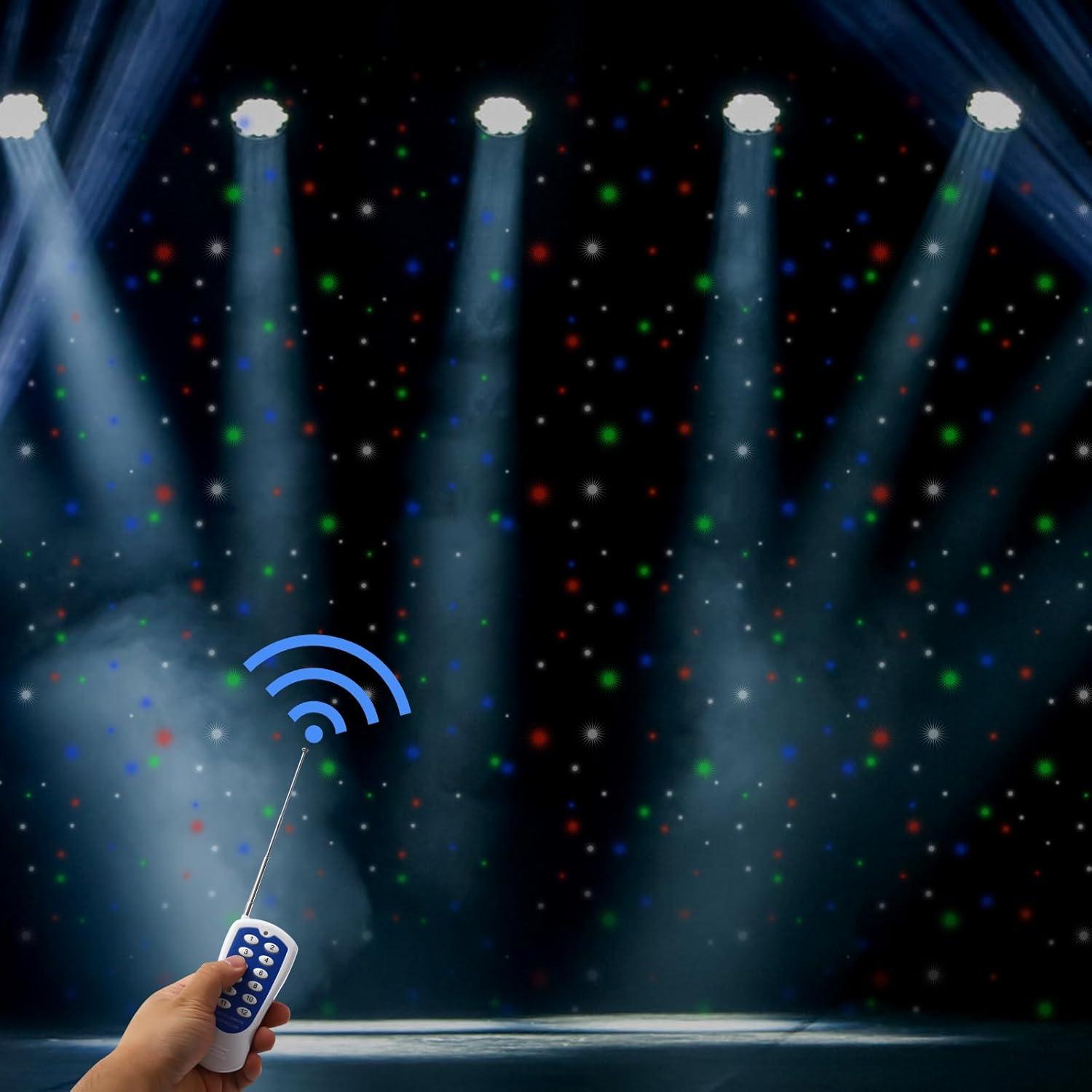 Cortina de Estrellas LED ZeStarDair 4x3m Multicolor con Control Remoto