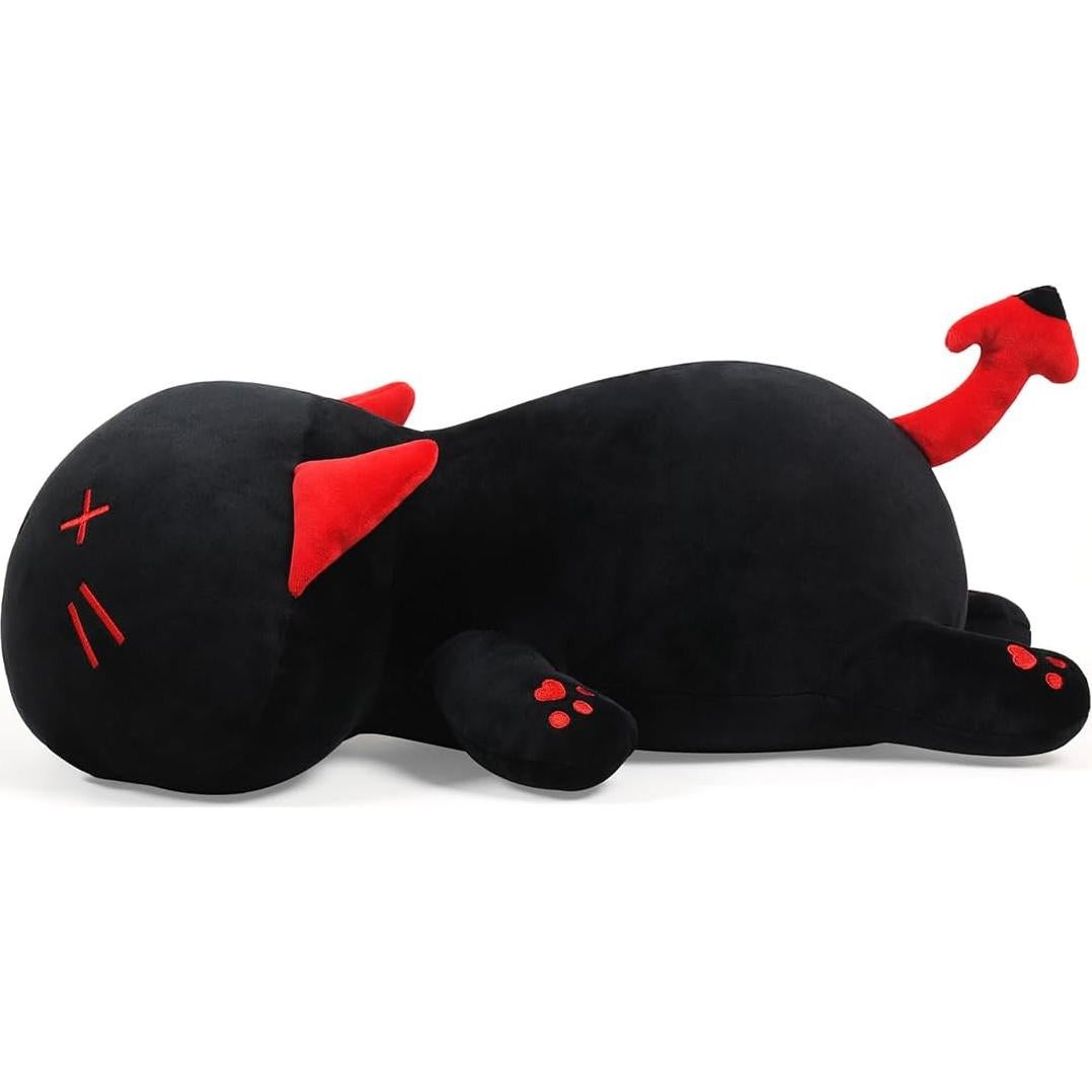 Gato Negro de Peluche SNOWOLF 50 cm Suave y Kawaii