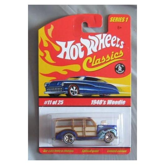 Coche de Colección Hot Wheels Woodie 1940 Azul 1:64