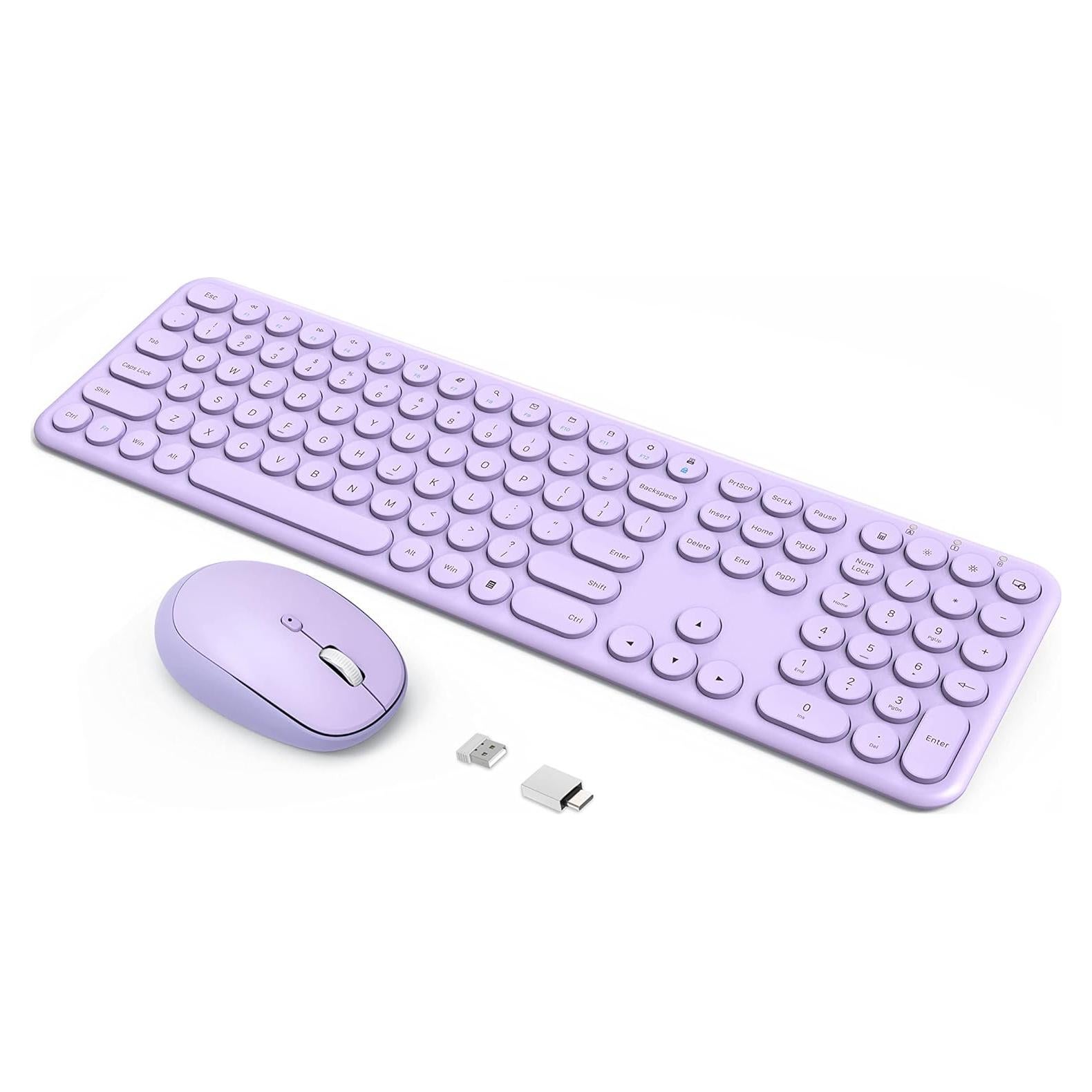 Combo Teclado y Ratón Inalámbricos YUNSHAN Púrpura