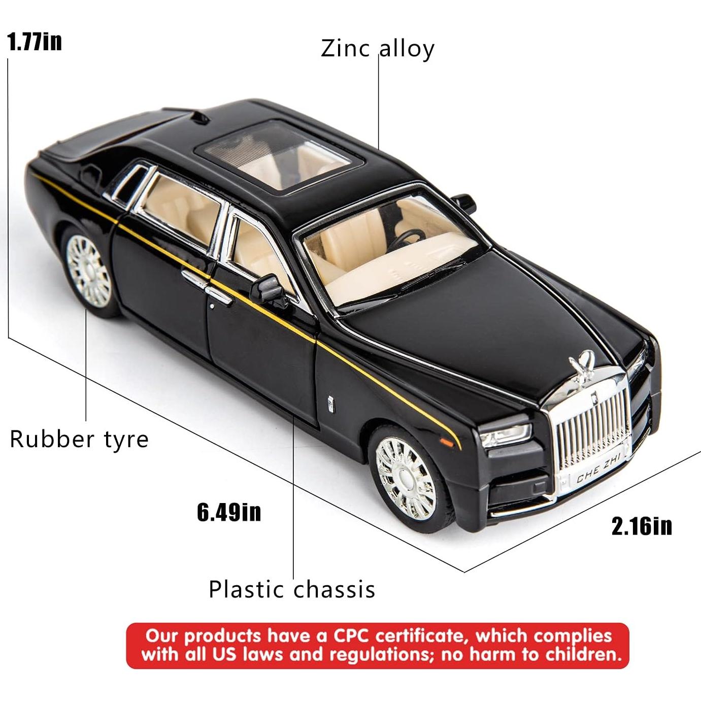 Coche de Juguete Rolls-Royce Phantom 1/32 BDTCTK con Sonido y Luz