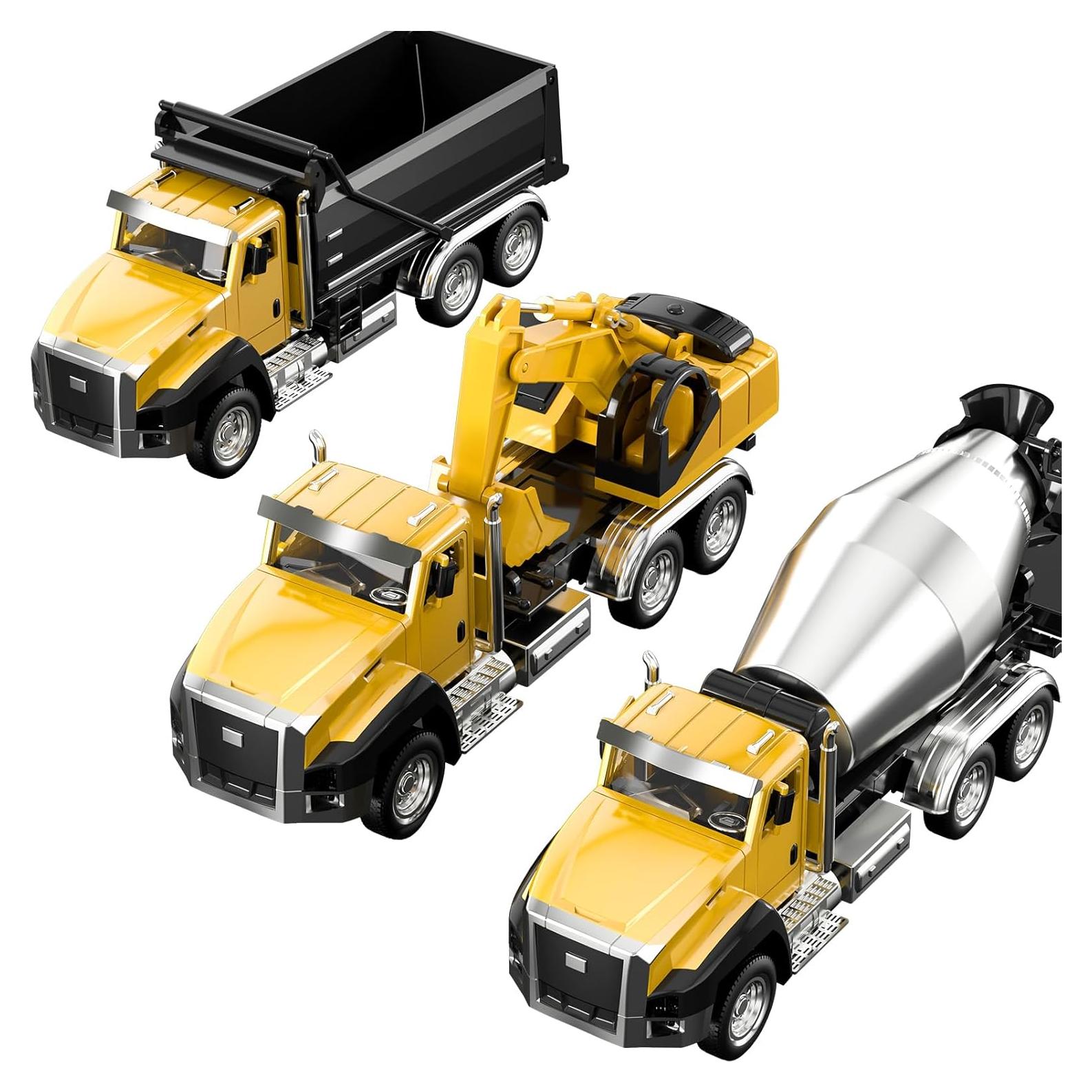 TEMI Paquete 3 Vehículos de Construcción Metal 1:50