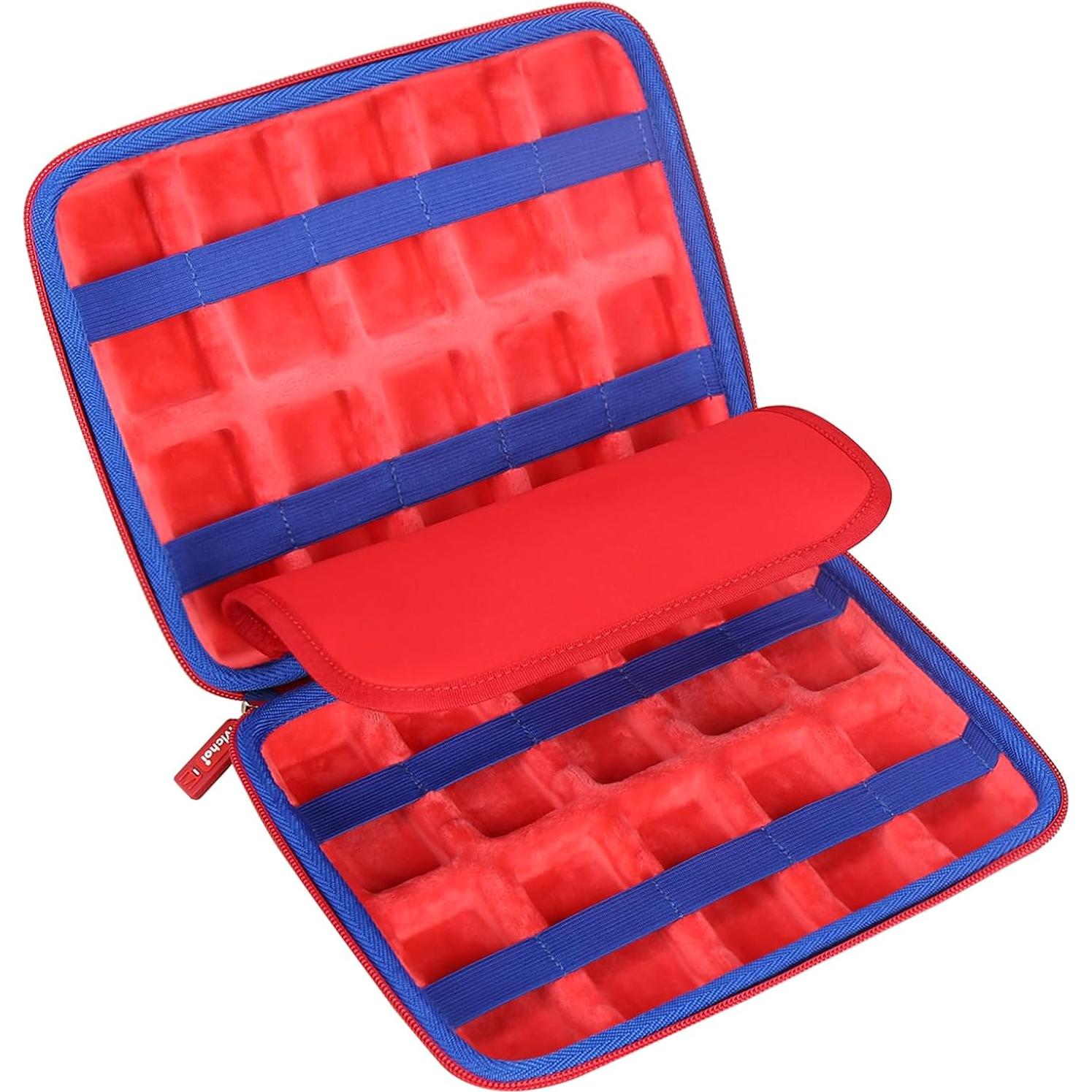 Estuche Mchoi para 20 Autos Hot Wheels - Organizador Rojo