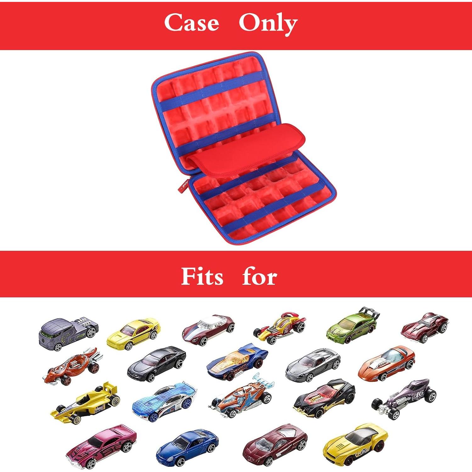 Estuche Mchoi para 20 Autos Hot Wheels - Organizador Rojo