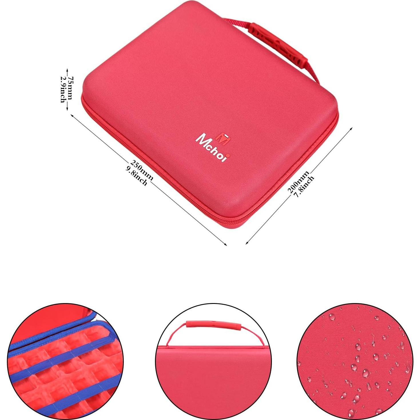 Estuche Mchoi para 20 Autos Hot Wheels - Organizador Rojo