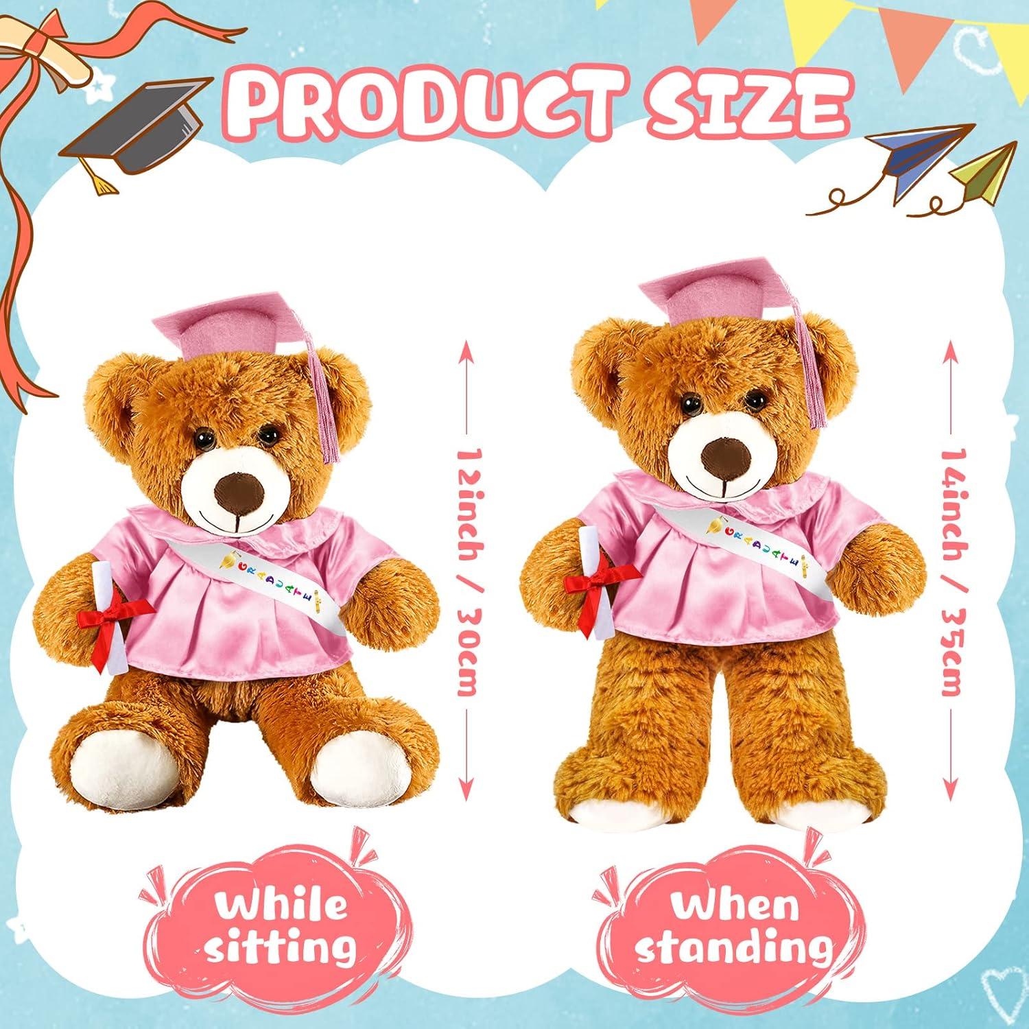 Oso de Graduación 2025 Foilswirl 35,56 cm con Toga y Gorra