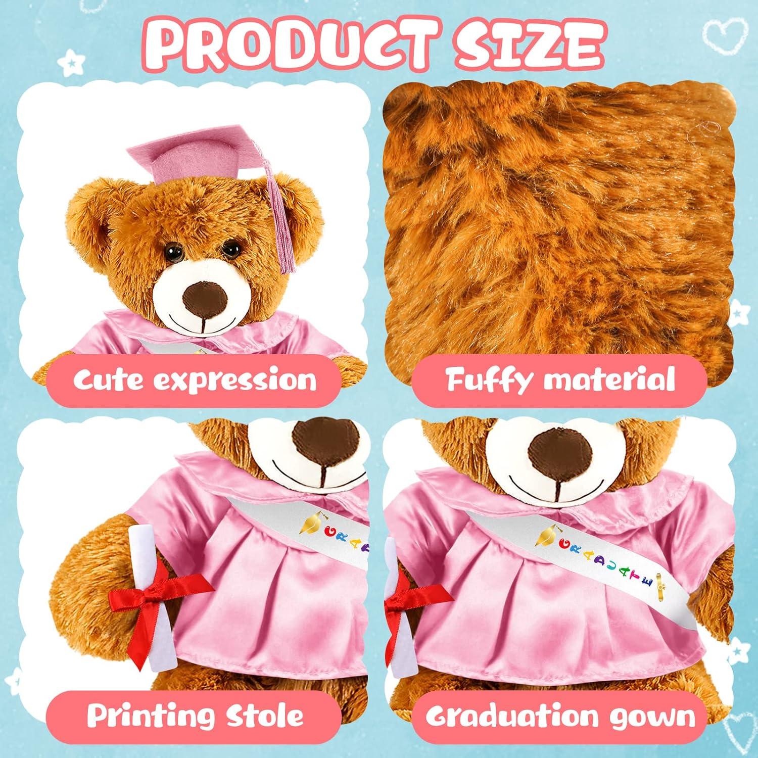 Oso de Graduación 2025 Foilswirl 35,56 cm con Toga y Gorra