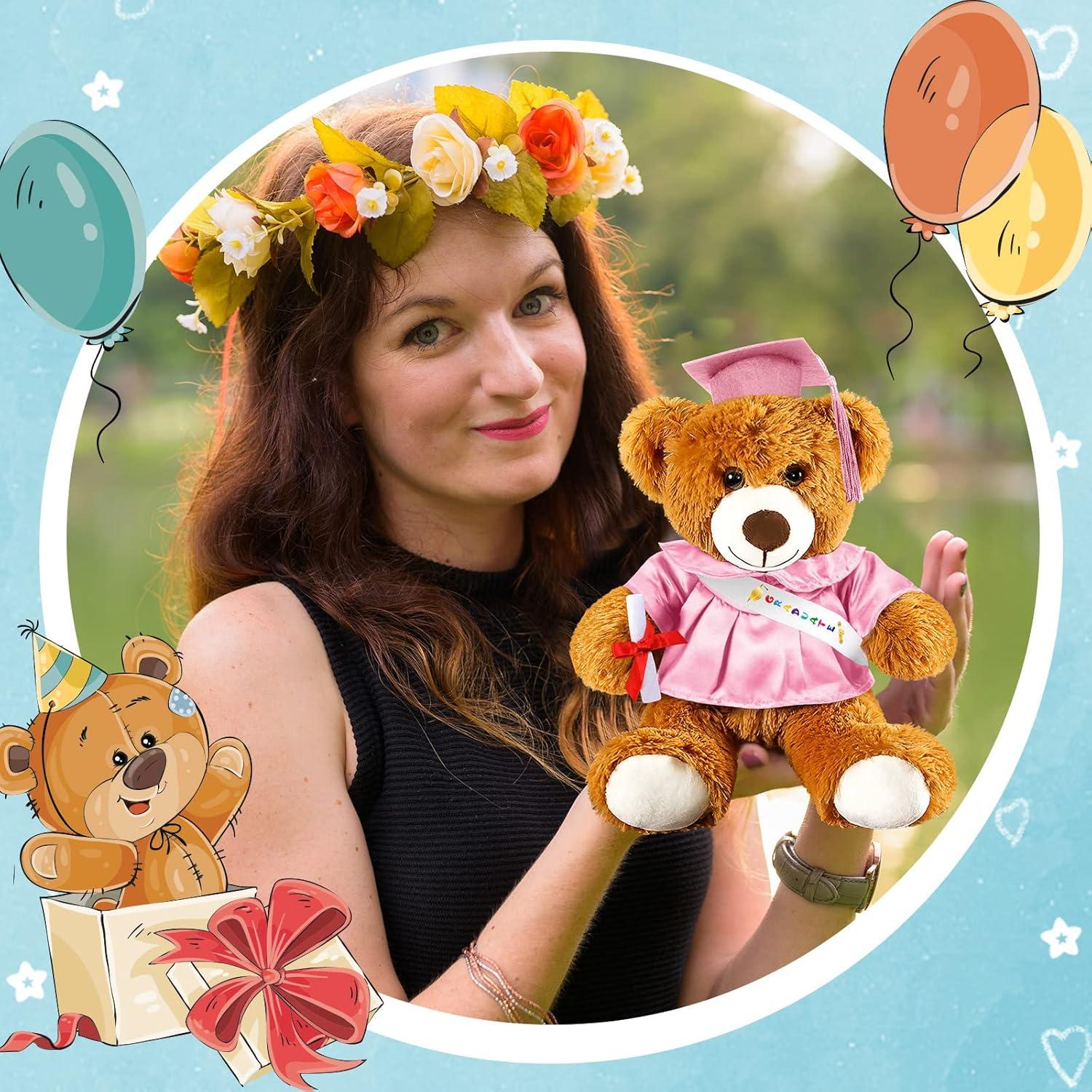 Oso de Graduación 2025 Foilswirl 35,56 cm con Toga y Gorra