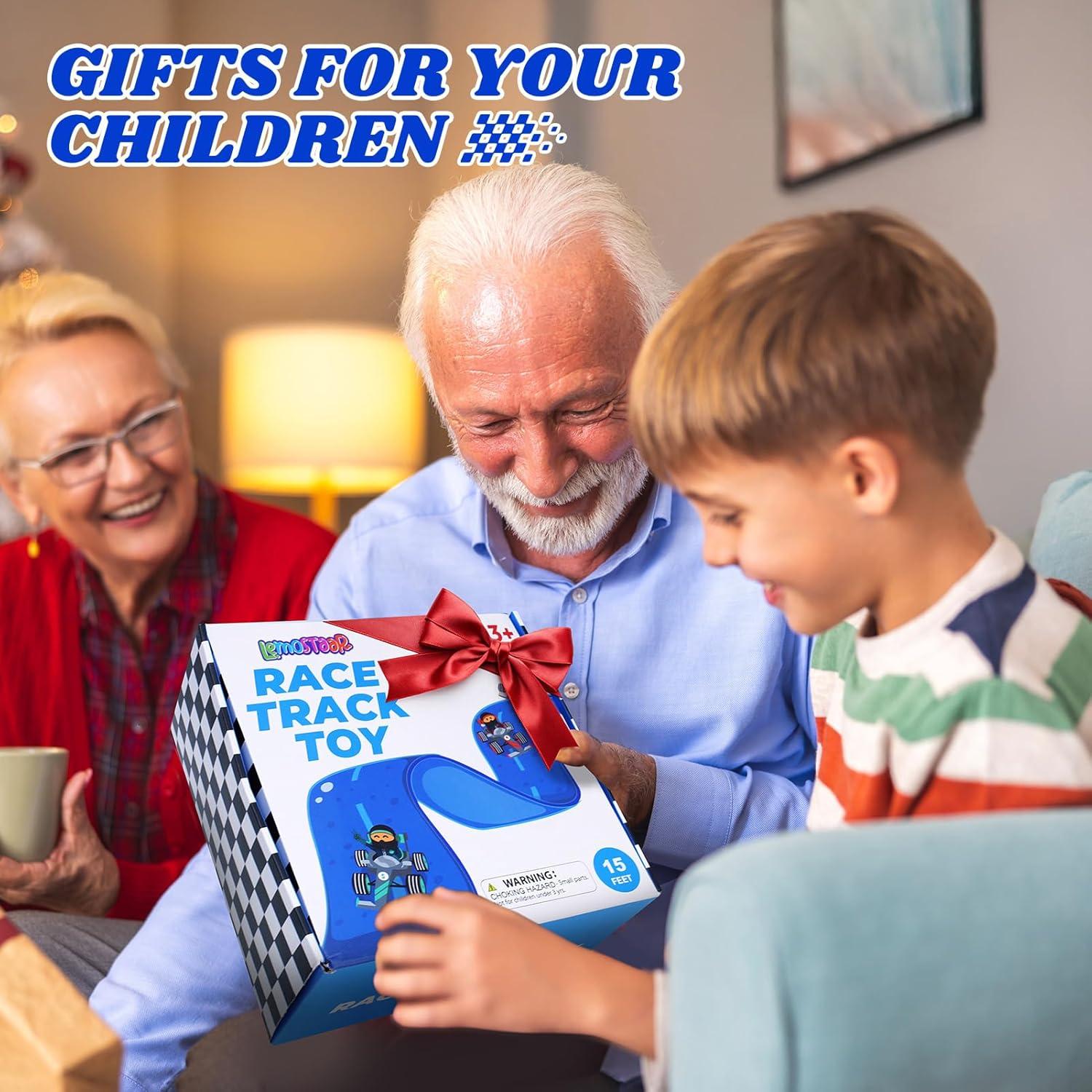 Pista de Carreras Flexible TPE 4.57m con Ventosas - Juguete para Niños