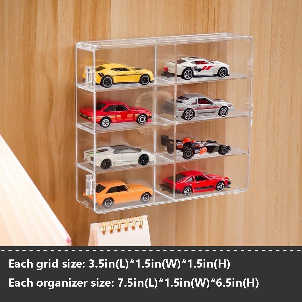 Caja de Exhibición Acrílica para Coches de Juguete Matchbox - 4 Piezas 1:64
