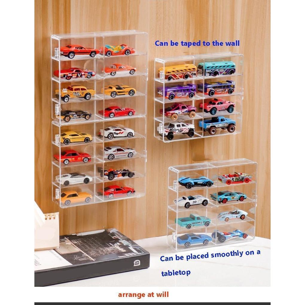 Caja de Exhibición Acrílica para Coches de Juguete Matchbox - 4 Piezas 1:64