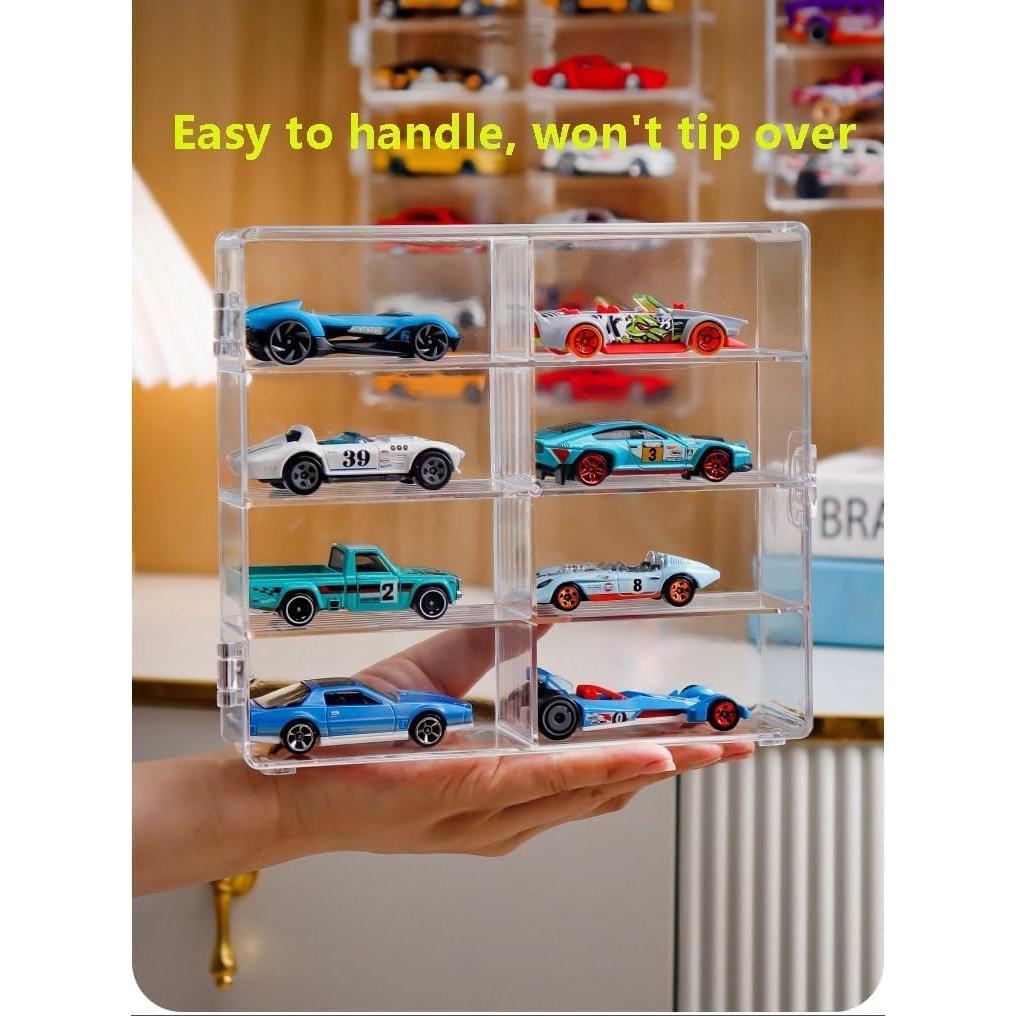 Caja de Exhibición Acrílica para Coches de Juguete Matchbox - 4 Piezas 1:64