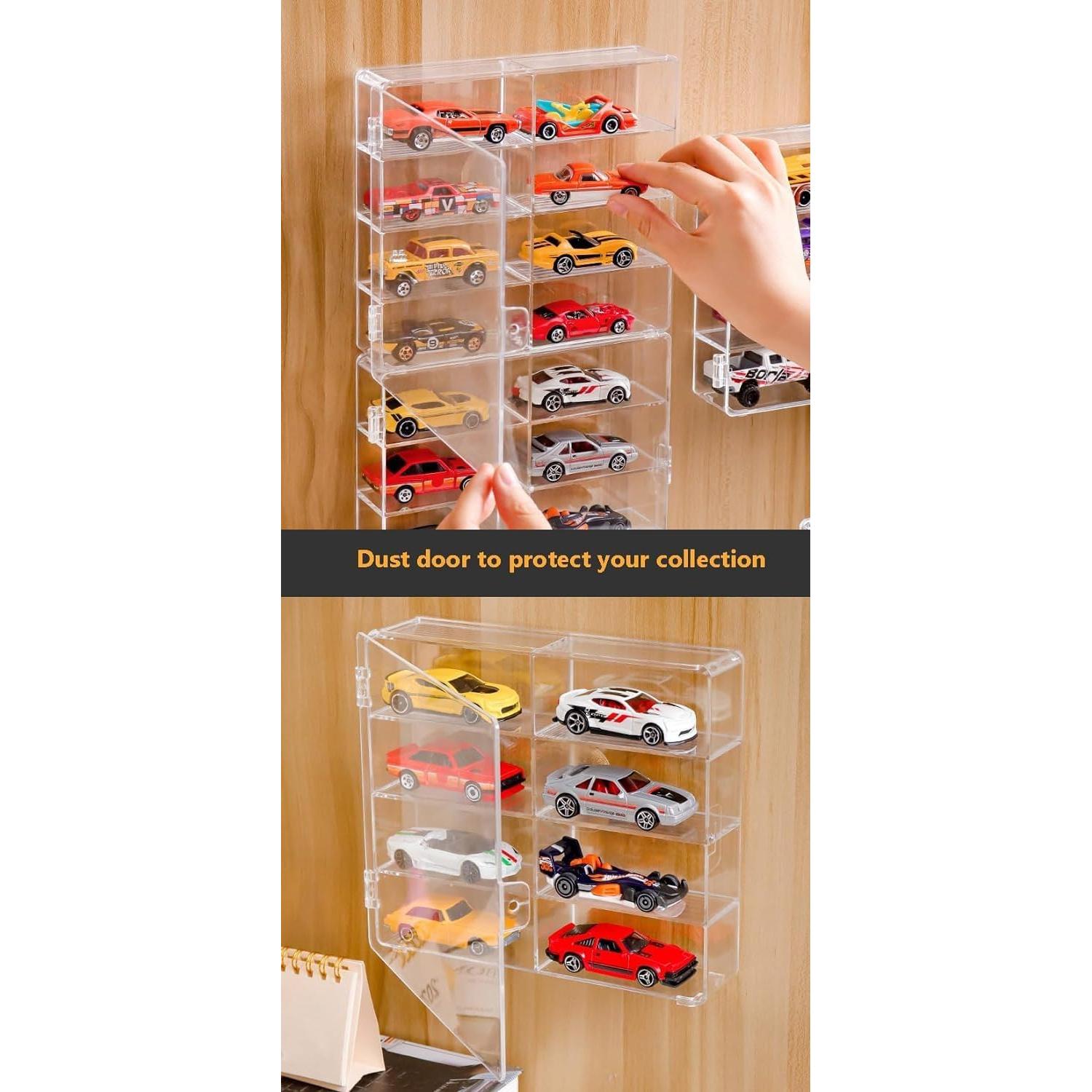 Caja de Exhibición Acrílica para Coches de Juguete Matchbox - 4 Piezas 1:64