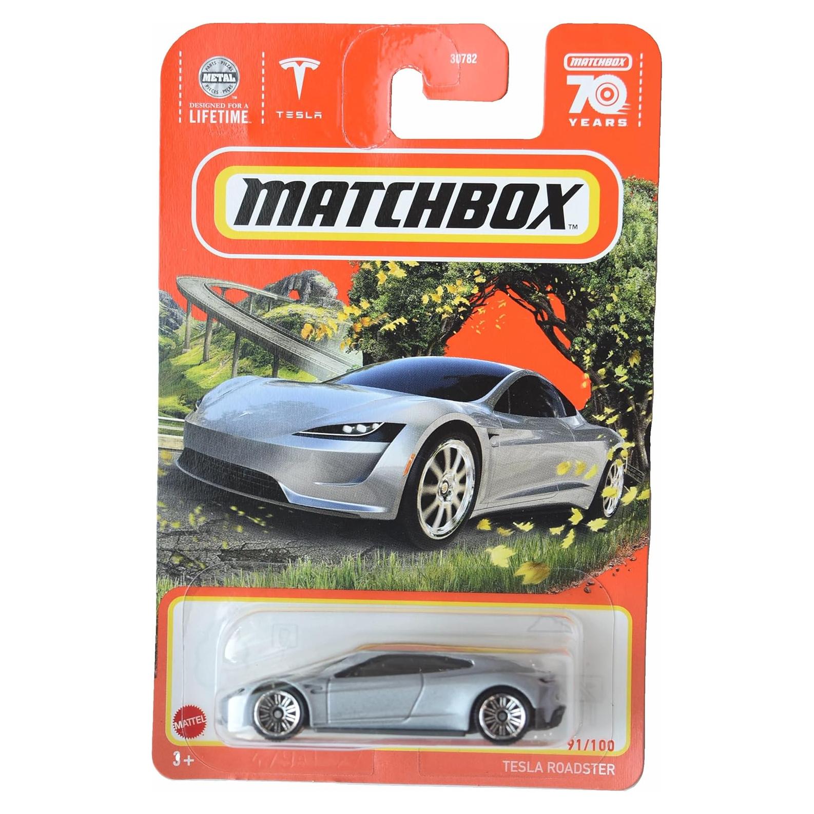 Coche de Juguete Matchbox Tesla Roadster Plata 1:64