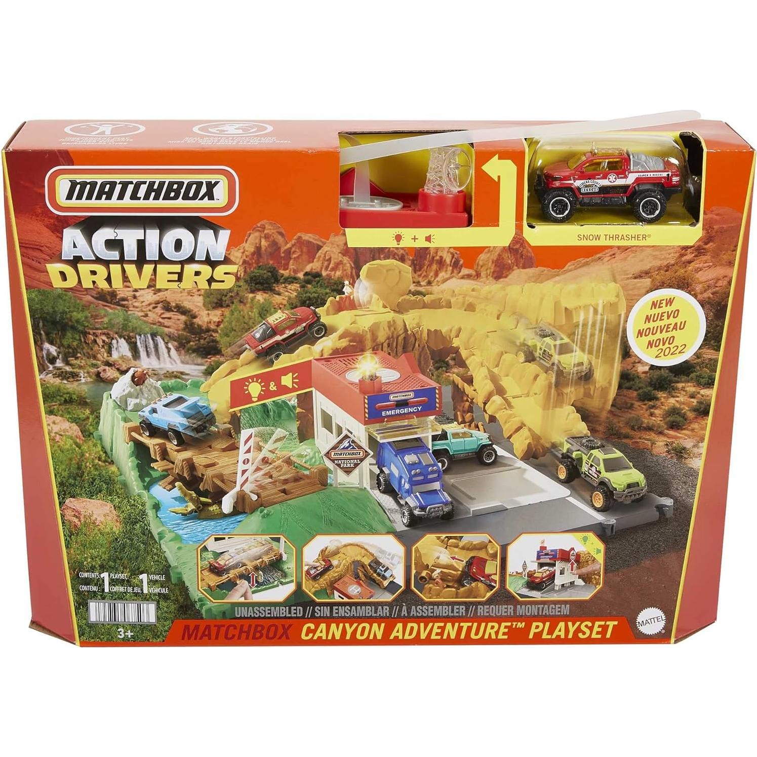 Conjunto de Juego Matchbox Action Drivers - Coche 1:64 - Luces y Sonidos