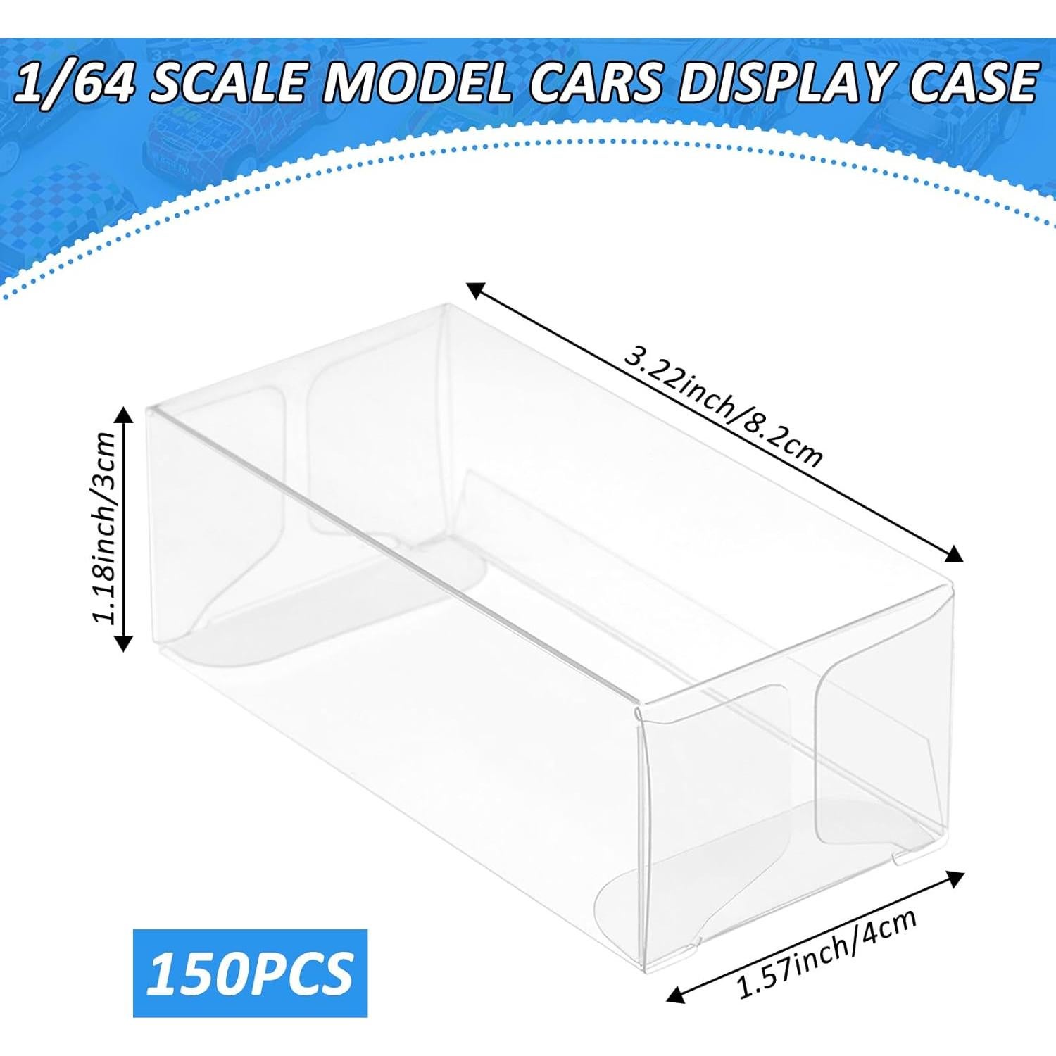 120 Cajas de Exhibición Transparentes 1/64 Hlimior para Modelos