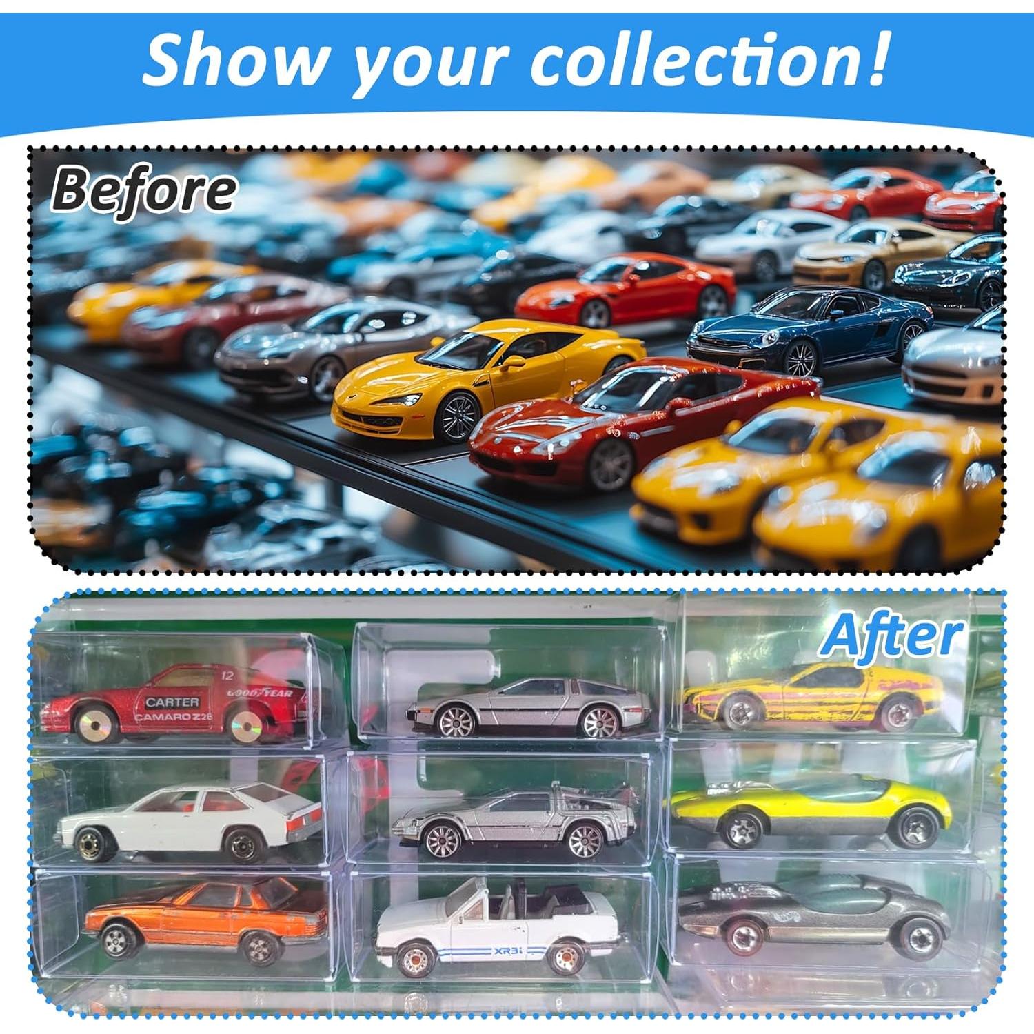 120 Cajas de Exhibición Transparentes 1/64 Hlimior para Modelos