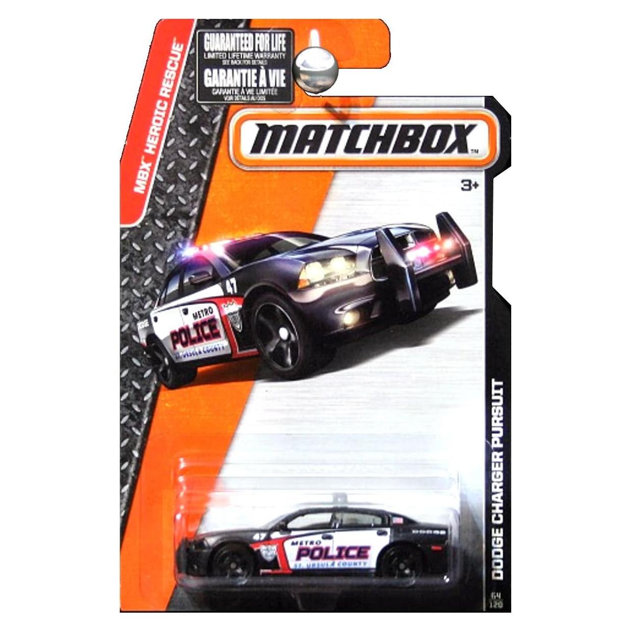 Vehículo Coleccionable Matchbox Dodge Charger Policía 1:64